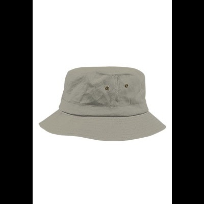 Chapéu pescador cinzento claro sobre fundo branco