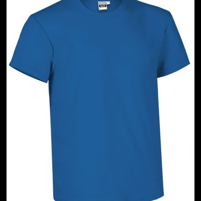 T-shirt azul de manga curta com gola redonda