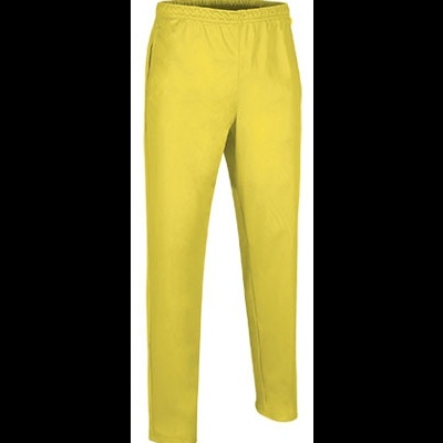 Calças compridas amarelas com cintura elástica