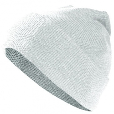 Gorro de malha cinza claro