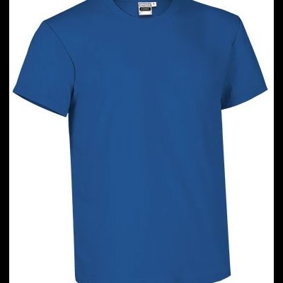 T-shirt azul masculina de manga curta com gola redonda