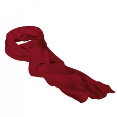 Cachecol vermelho tecido liso