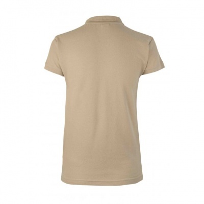 Camiseta bege de manga curta vista de costas