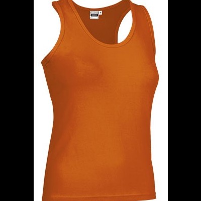 Camisola de alças feminina laranja em algodão