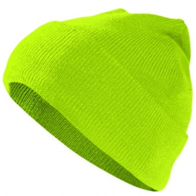 Gorro de malha amarelo fluorescente