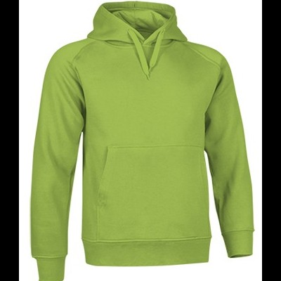 Sweatshirt verde lima com capuz e bolso canguru