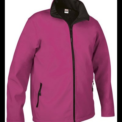 Casaco masculino rosa com interior preto e fechos de correr