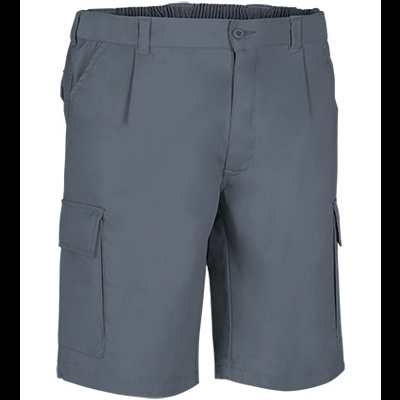 Bermuda cargo cinzenta com bolsos laterais