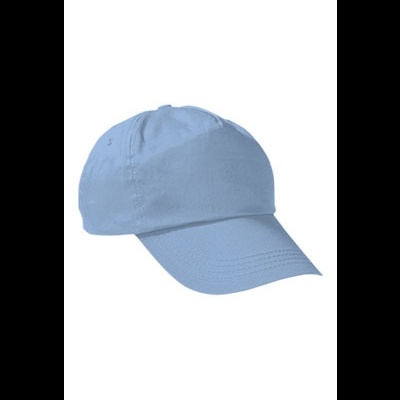 Boné desportivo azul claro em tecido com pala curva
