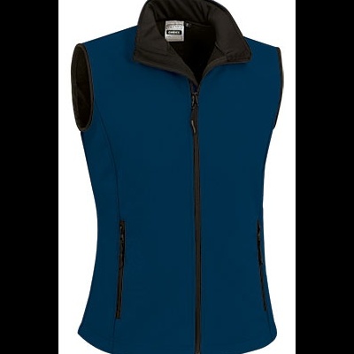 Colete masculino azul escuro com interior preto e fechos pretos