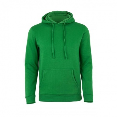 Sweatshirt verde com capuz e bolso frontal