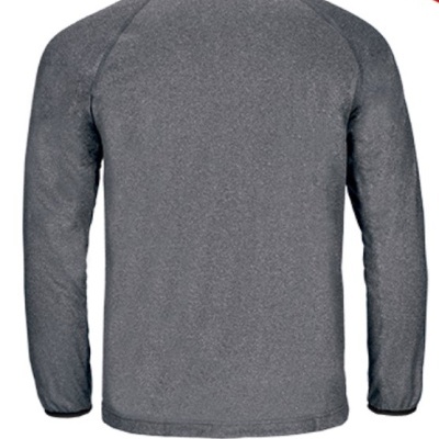 Casaco desportivo cinzento visto de costas