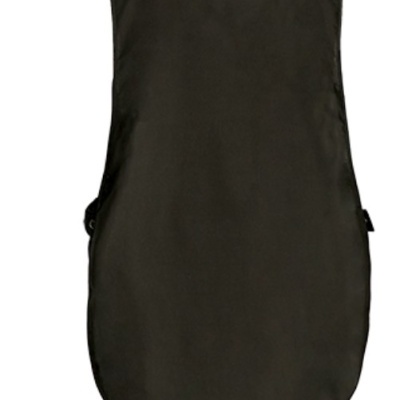 Colete preto vista traseira, tecido liso