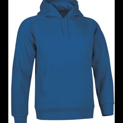 Camisola azul com capuz e bolso canguru