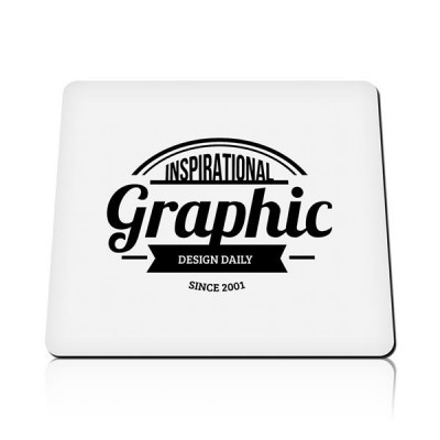 Tapete de rato branco com texto preto inspiracional e design diário