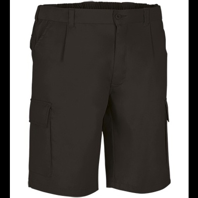 Calções de ganga pretos para homem com bolsos laterais.