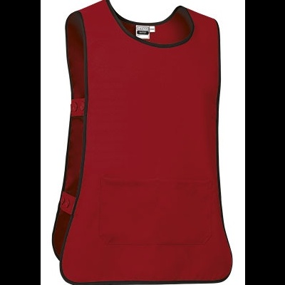 Coletar vermelho com botões laterais e bolso frontal