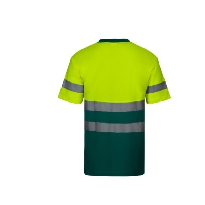 Camisola de trabalho com faixas refletoras, vista de trás