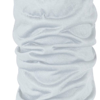 lenço tubular branco enrugado