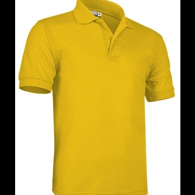Polo masculino amarelo de manga curta
