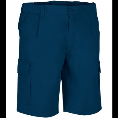 Calções cargo azul escuro com bolsos laterais