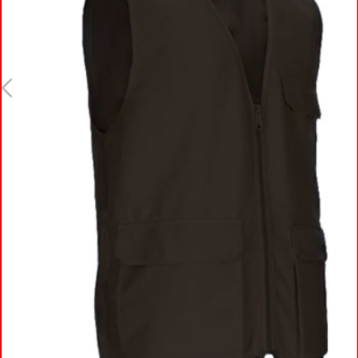 Colete preto masculino com fecho e bolsos