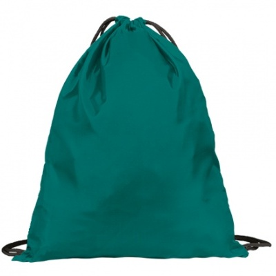Mochila saco verde com cordões pretos