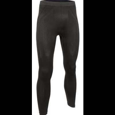 Calças desportivas justas pretas em fundo branco