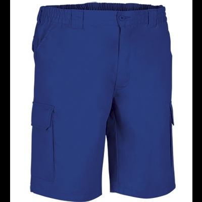 Bermuda azul com bolsos laterais tipo cargo