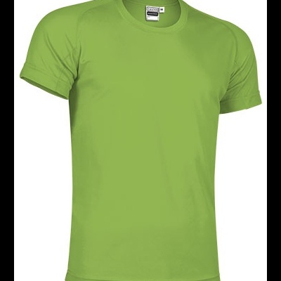 T-shirt verde de algodão com etiqueta Gildan na gola