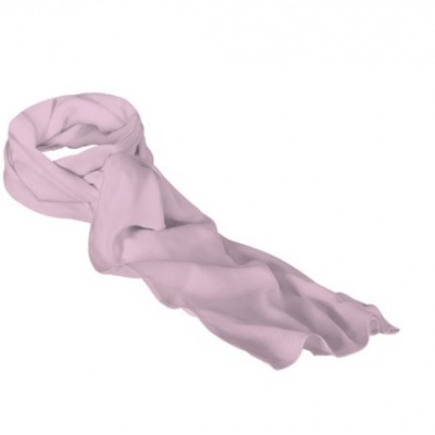 Lenço rosa claro em tecido leve com textura suave