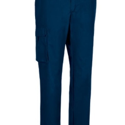 Calças cargo azul escuro com bolso lateral