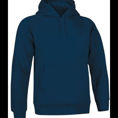 Sweatshirt azul escuro com capuz e manga comprida