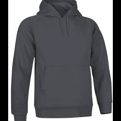 Sweatshirt cinzenta escura com capuz e bolso canguru