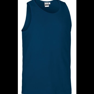 Camisola de alças azul escuro com etiqueta GILDAN ULTRA COTTON