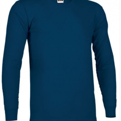 camisola de manga comprida azul escuro estilo básico
