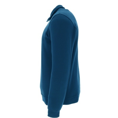Camisola azul escura de manga comprida com gola redonda