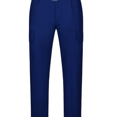 Calças compridas azuis com bolsos laterais