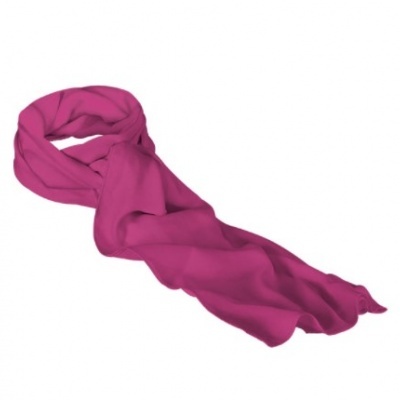 Cachecol cor-de-rosa em tecido liso