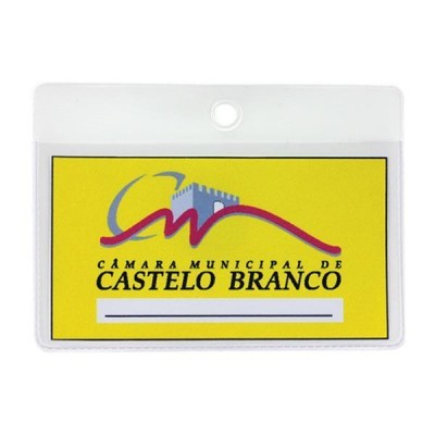 Cartão identificativo da Câmara Municipal de Castelo Branco com capa plástica transparente