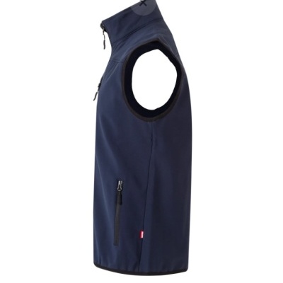 Colete azul escuro com zíper lateral