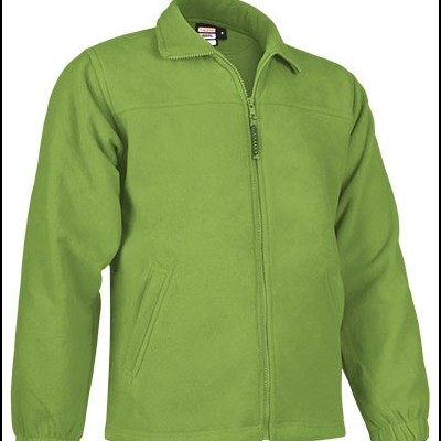 Casaco verde polar com fecho e bolso