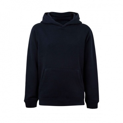 Sweatshirt preta com capuz e bolso canguru frontal