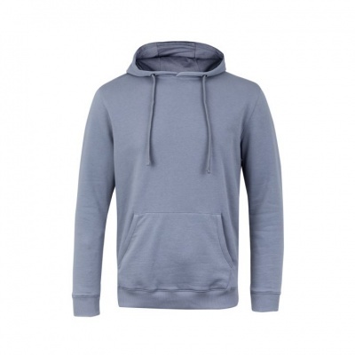 Sweatshirt azul claro com capuz e bolso canguru