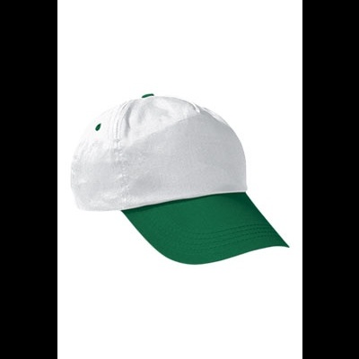 Boné basebol branco com pala verde