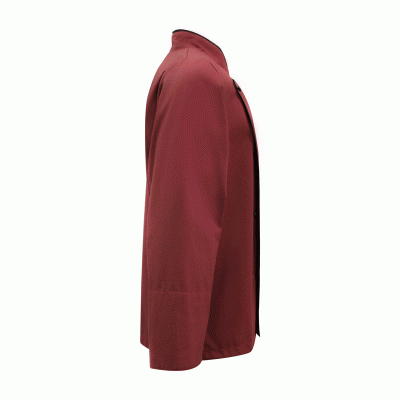 Casaco masculino vermelho granada perfil