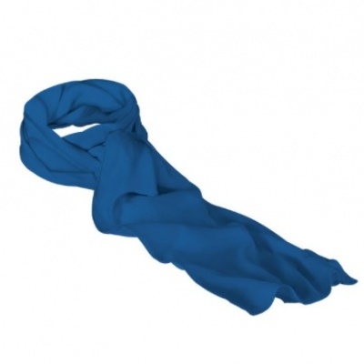 Cachecol azul liso de tecido macio