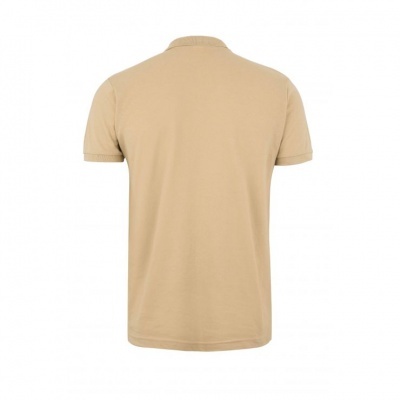 T-shirt bege de manga curta vista de costas