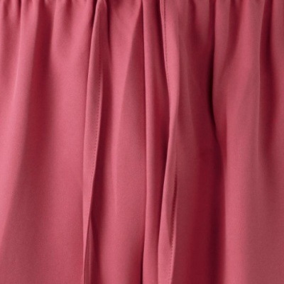 Calças cor-de-rosa com cordão ajustável e cintura elástica