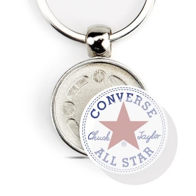 Chaveiro prateado com logótipo redondo Converse All Star